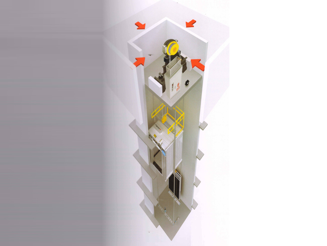永磁同步小机房电梯结构示意图