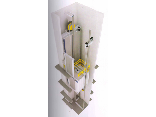永磁同步无机房电梯结构示意图